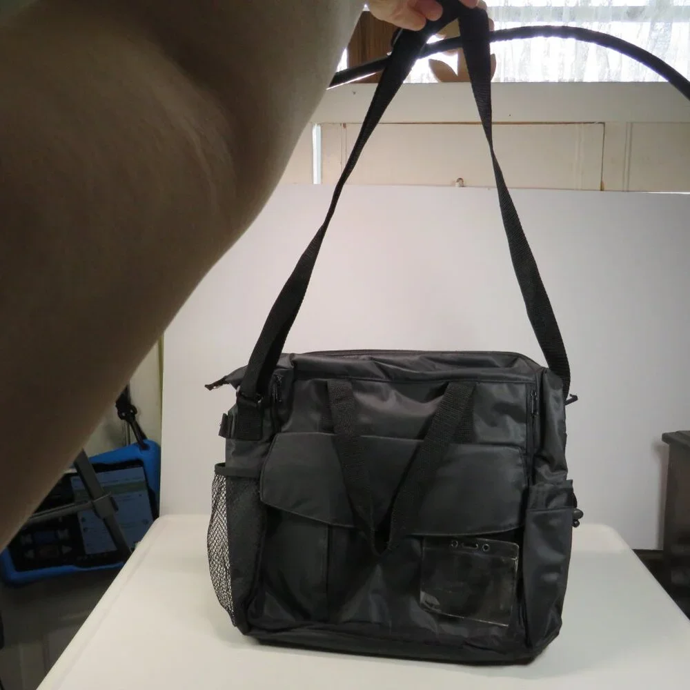 Diaper Bag Black New w/o Tags Water Resistant Hand & Shoulder Strap